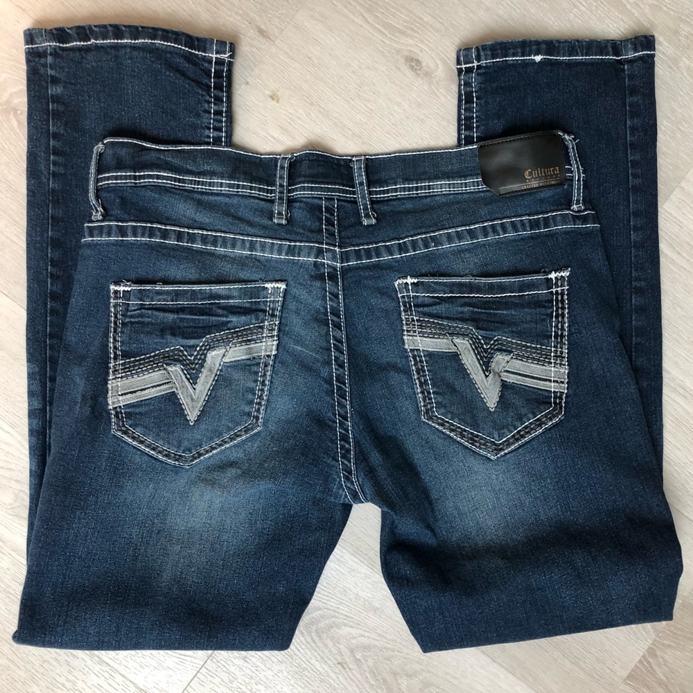Cultura Mens Premium Denim Jeans Size 34x32